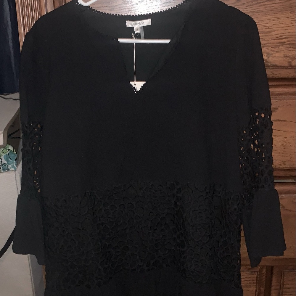 Tyler Boe black dress